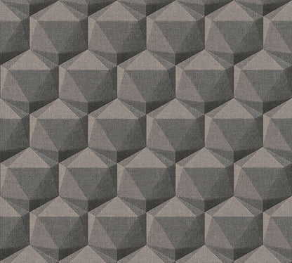 Nara Hexagon Vliestapete Grau Anthrazit 10,05 m x 0,53 m