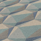 Nara Hexagon Vliestapete Blau Beige Grau Grün 10,05 m x 0,53 m