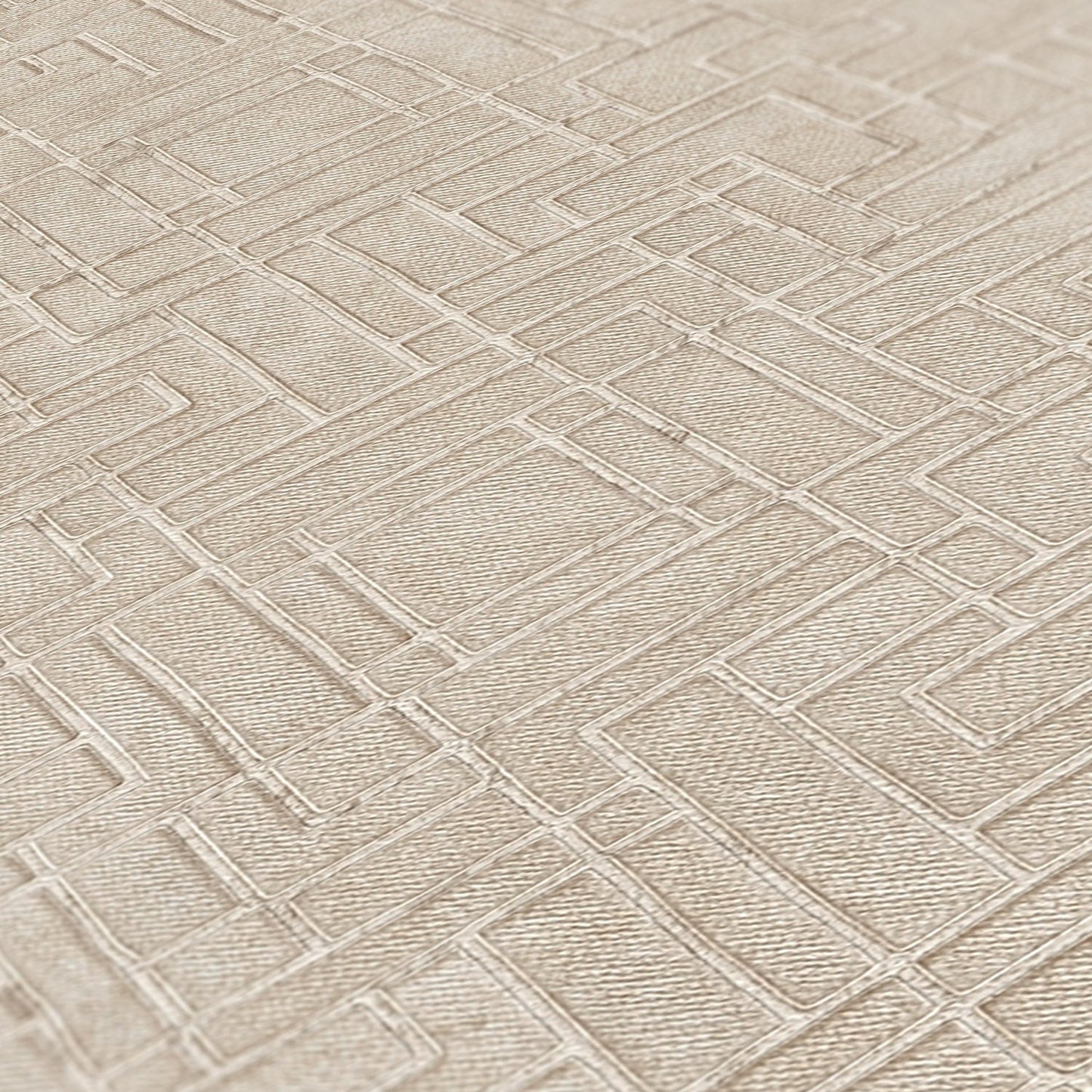Livingwalls David Vienna Geometrische Vliestapete Creme Silber 10,05 m x 0,53 m