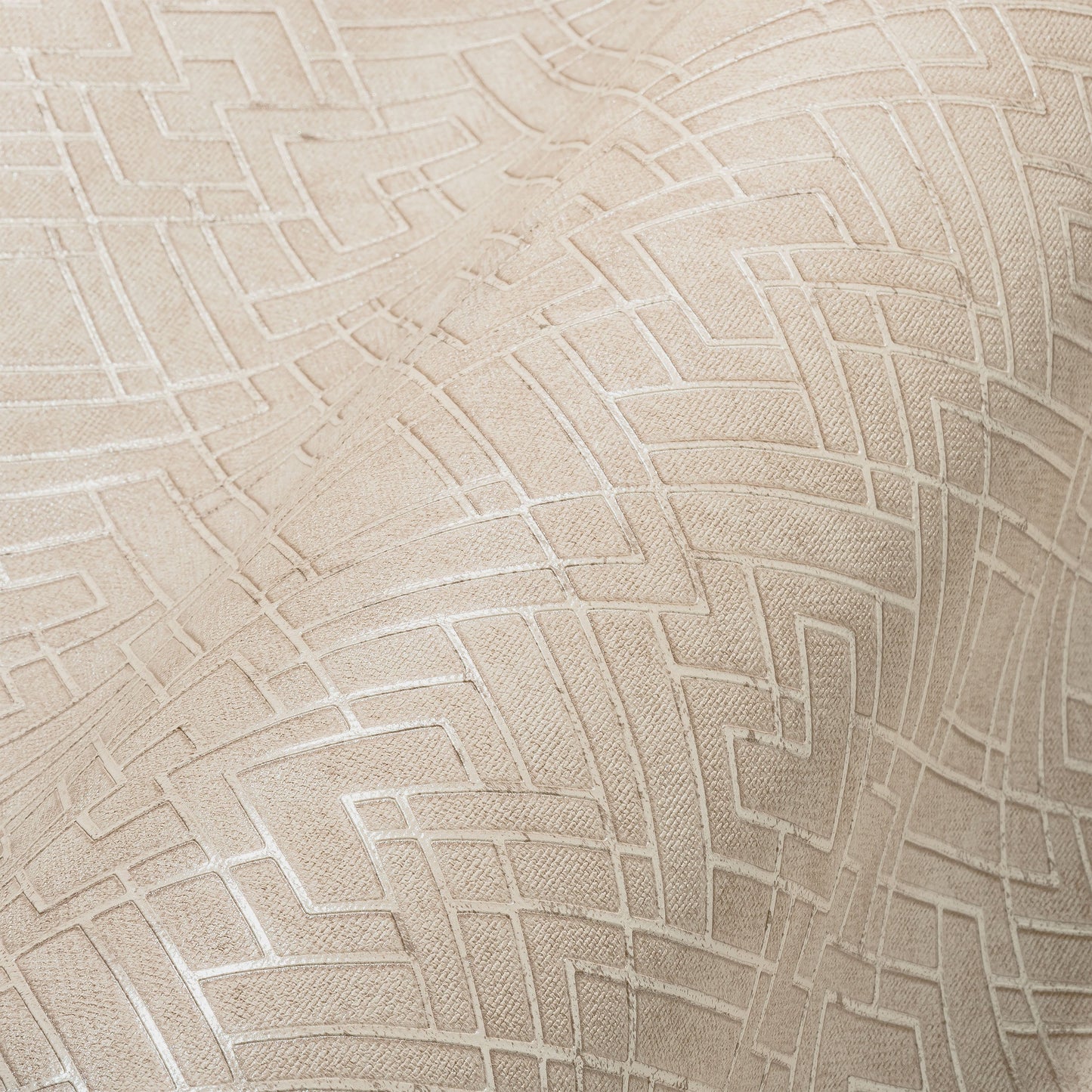 Livingwalls David Vienna Geometrische Vliestapete Creme Silber 10,05 m x 0,53 m