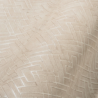 Livingwalls David Vienna Geometrische Vliestapete Creme Silber 10,05 m x 0,53 m