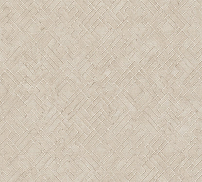 Livingwalls David Vienna Geometrische Vliestapete Creme Silber 10,05 m x 0,53 m