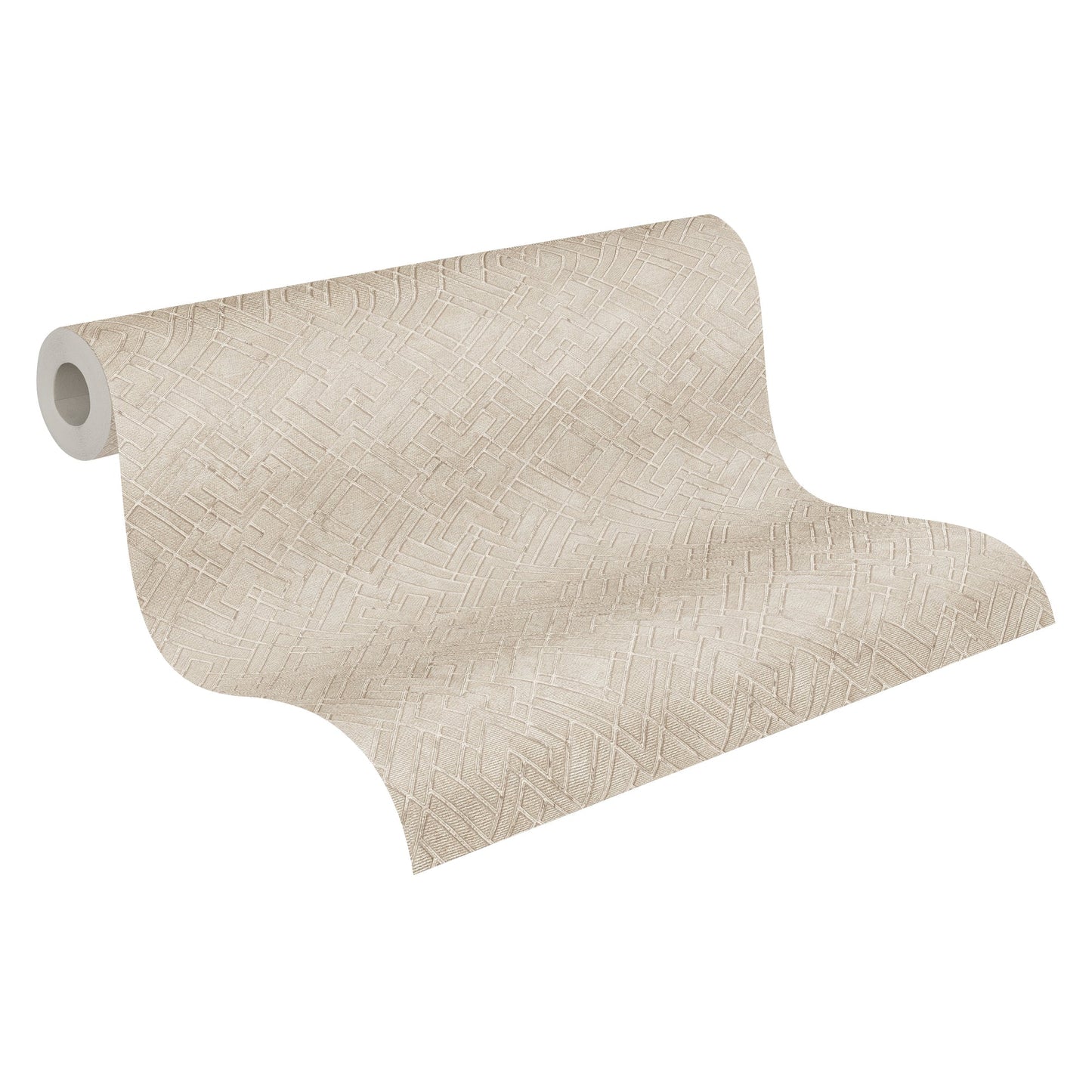 Livingwalls David Vienna Geometrische Vliestapete Creme Silber 10,05 m x 0,53 m