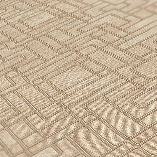 Livingwalls David Vienna Geometrische Vliestapete Gold Beige 10,05 m x 0,53 m