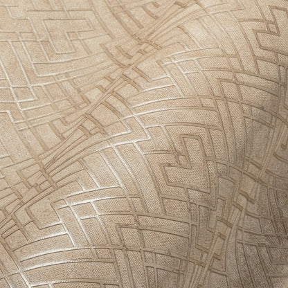Livingwalls David Vienna Geometrische Vliestapete Gold Beige 10,05 m x 0,53 m