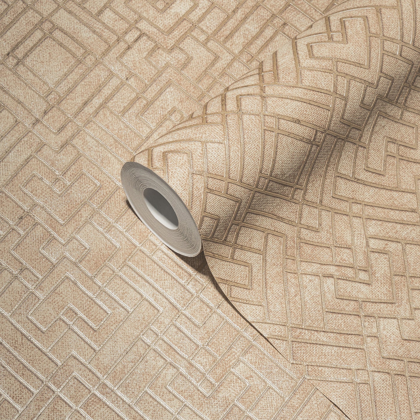 Livingwalls David Vienna Geometrische Vliestapete Gold Beige 10,05 m x 0,53 m