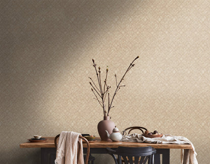 Livingwalls David Vienna Geometrische Vliestapete Gold Beige 10,05 m x 0,53 m