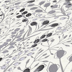 Attractive 2 Florale Vliestapete Grau Weiß Schwarz 10,05 m x 0,53 m
