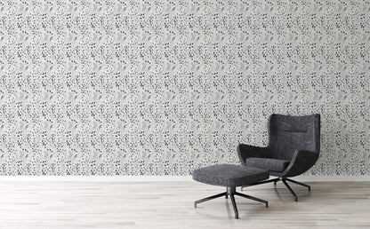 Attractive 2 Florale Vliestapete Grau Weiß Schwarz 10,05 m x 0,53 m