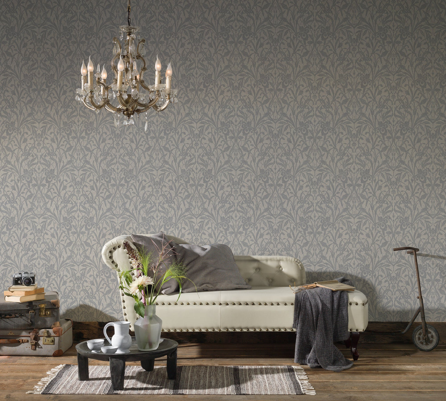 Luxury Damask Vinyl-Vliestapete 10,05 m x 1,06 m