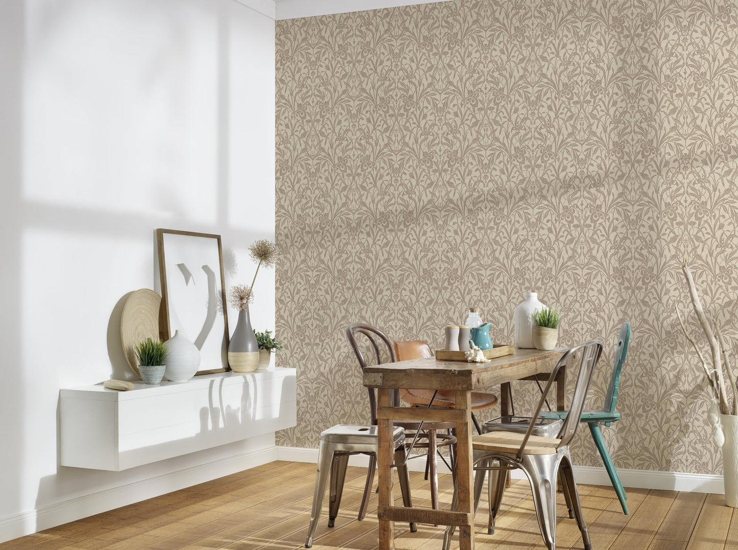 Luxury Damask Vinyl-Vliestapete 10,05 m x 1,06 m
