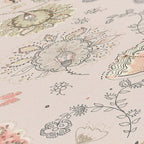 Livingwalls House of Turnowsky Florale Vliestapete Beige Rosa Grau Rot 10,05 m x 0,53 m