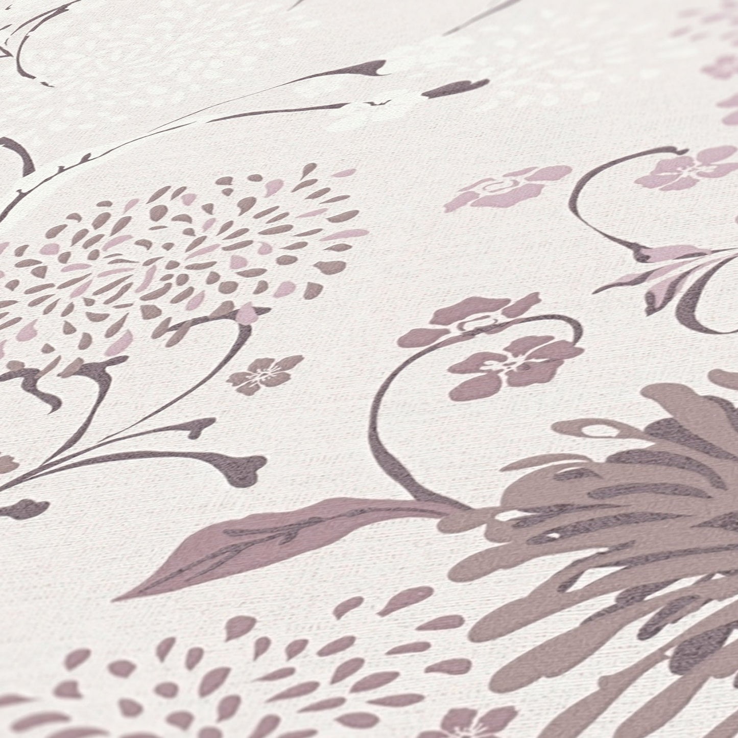 Livingwalls House of Turnowsky Florale Vliestapete Weiß Lila Rosa Creme 10,05 m x 0,53 m