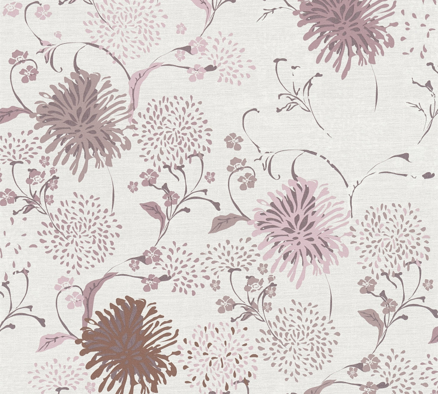 Livingwalls House of Turnowsky Florale Vliestapete Weiß Lila Rosa Creme 10,05 m x 0,53 m