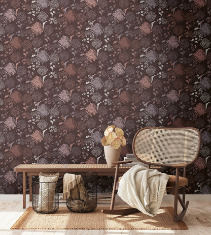 Livingwalls House of Turnowsky Florale Vliestapete Rot Lila Weiß Rosa 10,05 m x 0,53 m