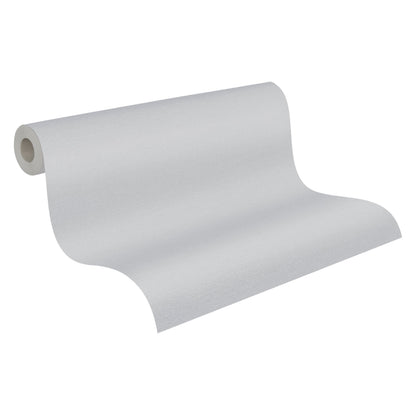 Mustertapete Leinenoptik Pastellgrau - 10,05 m x 0,53 m