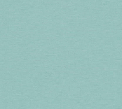 Mustertapete Leinen Aquamarin Hell - 10,05 m x 0,53 m