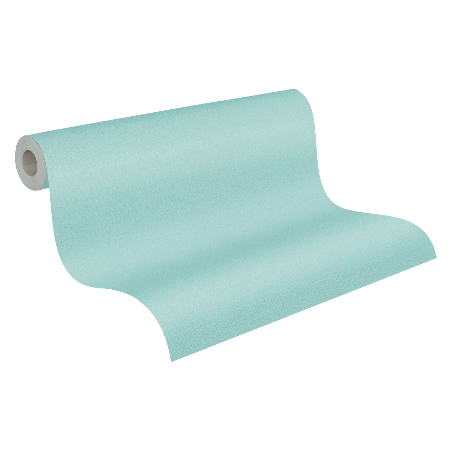 Mustertapete Leinen Aquamarin Hell - 10,05 m x 0,53 m