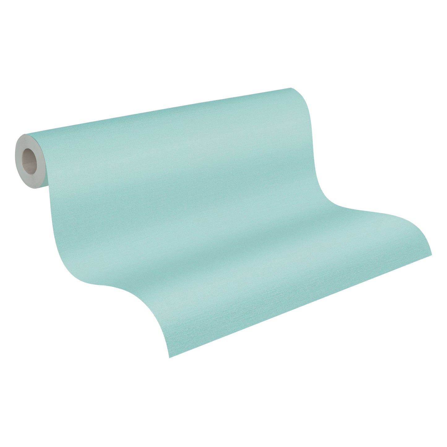 Mustertapete Leinen Aquamarin Hell - 10,05 m x 0,53 m