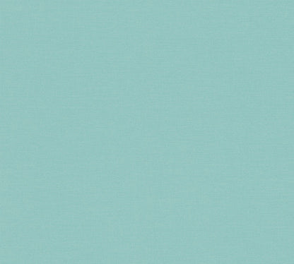 Mustertapete Leinen Aquamarin Hell - 10,05 m x 0,53 m