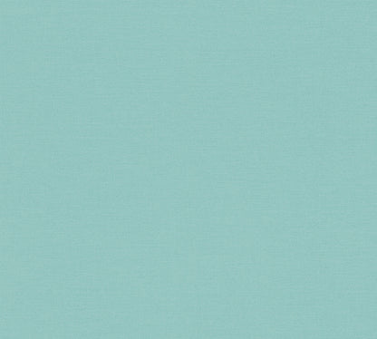 Mustertapete Leinen Aquamarin Hell - 10,05 m x 0,53 m