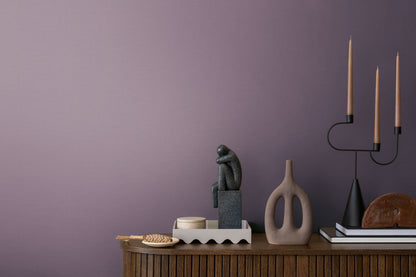 Mustertapete Leinen Lavendel-Grau Edel - 10,05 m x 0,53 m