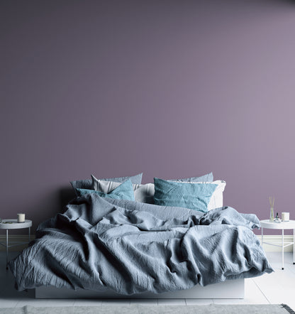 Mustertapete Leinen Lavendel-Grau Edel - 10,05 m x 0,53 m