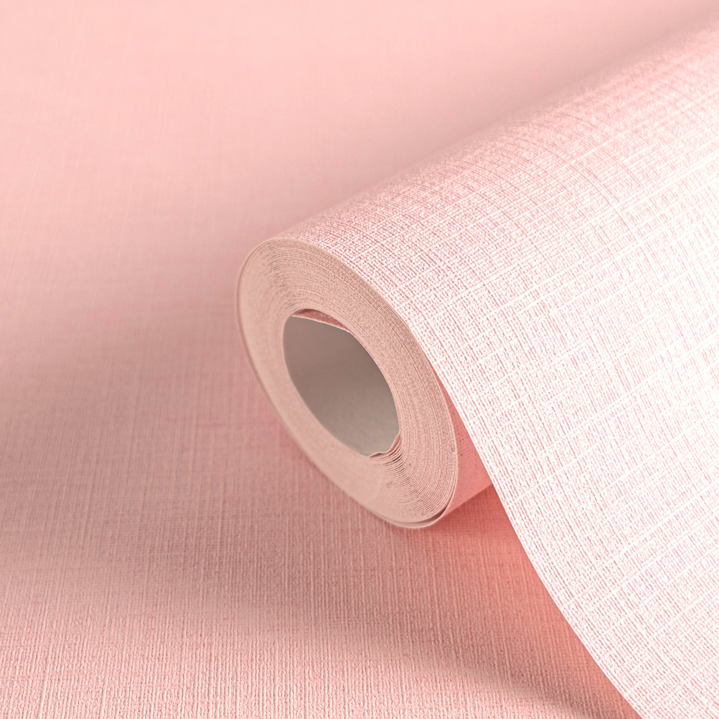 Mustertapete Leinen Pastellrosa Frisch - 10,05 m x 0,53 m