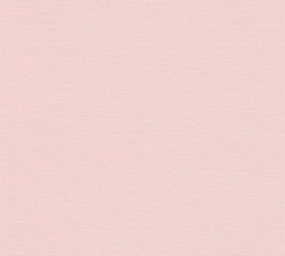 Mustertapete Leinen Pastellrosa Frisch - 10,05 m x 0,53 m