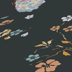 Livingwalls House of Turnowsky Florale Vliestapete Schwarz Gelb Orange Blau 10,05 m x 0,53 m