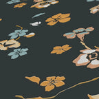Livingwalls House of Turnowsky Florale Vliestapete Schwarz Gelb Orange Blau 10,05 m x 0,53 m