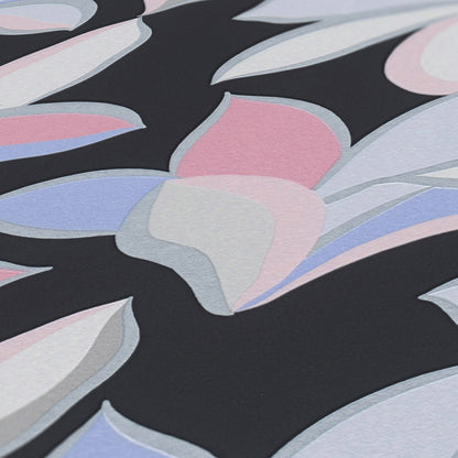 Livingwalls House of Turnowsky Florale Vliestapete Schwarz Silber Rosa Blau 10,05 m x 0,53 m