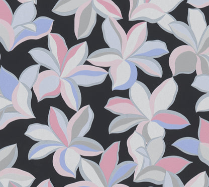 Livingwalls House of Turnowsky Florale Vliestapete Schwarz Silber Rosa Blau 10,05 m x 0,53 m