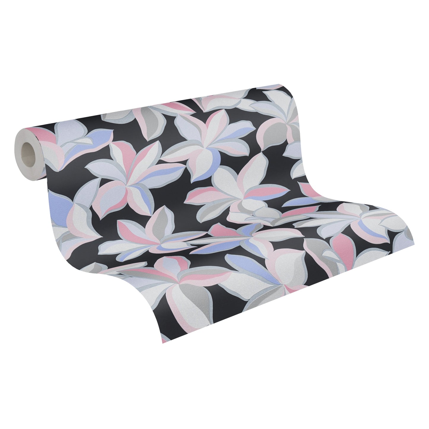 Livingwalls House of Turnowsky Florale Vliestapete Schwarz Silber Rosa Blau 10,05 m x 0,53 m