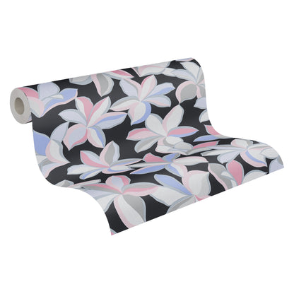 Livingwalls House of Turnowsky Florale Vliestapete Schwarz Silber Rosa Blau 10,05 m x 0,53 m