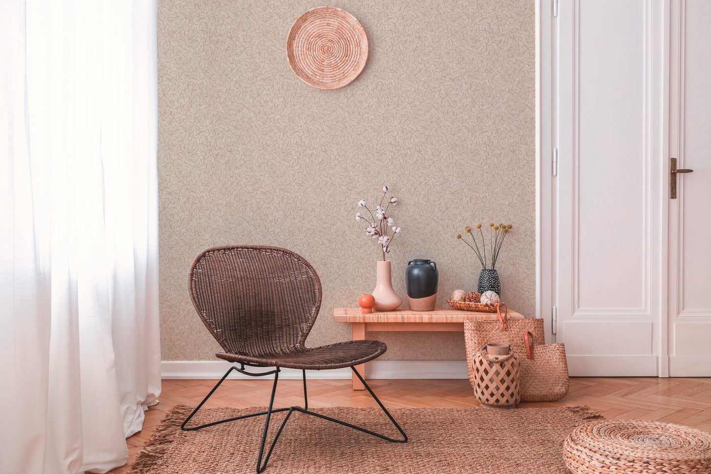 Terra Landhaus Vliestapete Creme Beige 10,05 m x 0,53 m