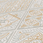 Terra Landhaus Vliestapete Gold Grau Weiß Metallic 10,05 m x 0,53 m