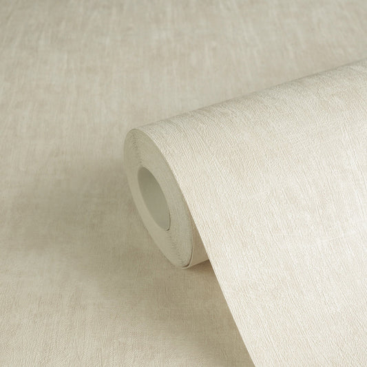 Strukturtapete Verputzoptik Creme - 10,05 m x 0,53 m