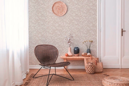 Terra Florale Vliestapete Creme Beige 10,05 m x 0,53 m