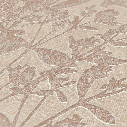 Terra Florale Vliestapete Beige 10,05 m x 0,53 m