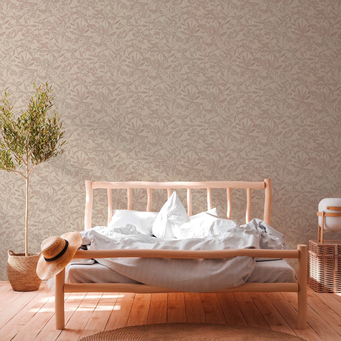Terra Florale Vliestapete Beige 10,05 m x 0,53 m