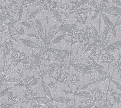 Terra Florale Vliestapete Grau Blau 10,05 m x 0,53 m