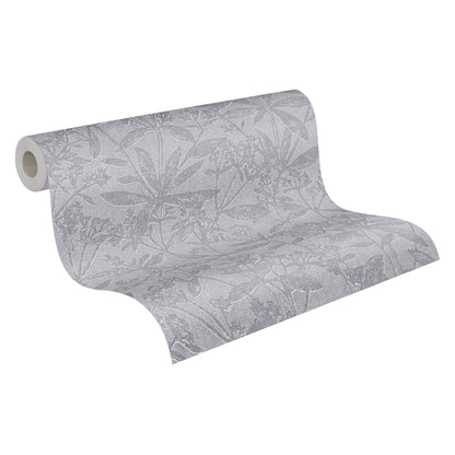 Terra Florale Vliestapete Grau Blau 10,05 m x 0,53 m