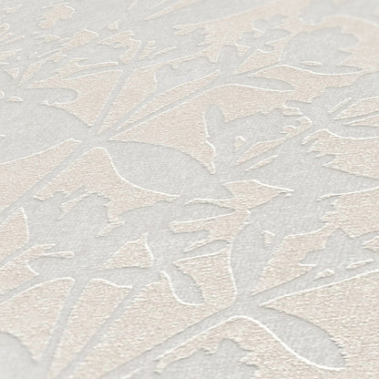 Terra Florale Vliestapete Creme Weiß 10,05 m x 0,53 m