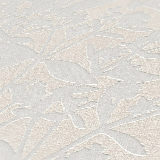 Terra Florale Vliestapete Creme Weiß 10,05 m x 0,53 m