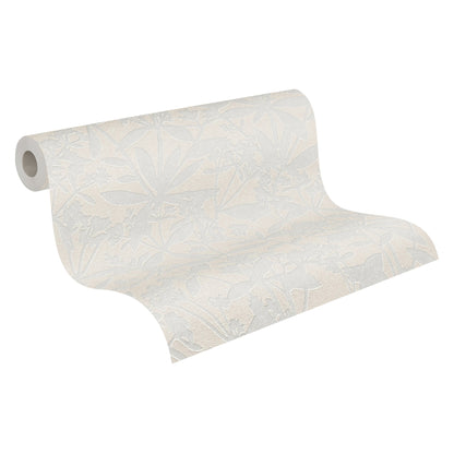 Terra Florale Vliestapete Creme Weiß 10,05 m x 0,53 m