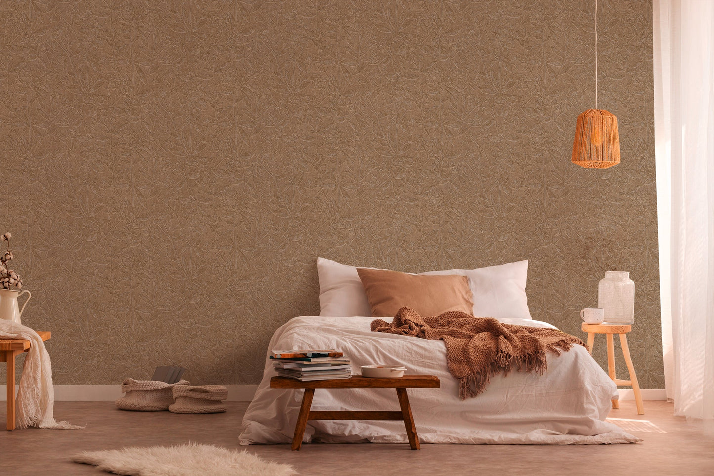 Terra Florale Vliestapete Braun Beige 10,05 m x 0,53 m