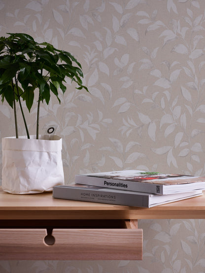 Livingwalls Premium Wall 2 Blätter Vliestapete Grau Silber 10,05 m x 0,53 m
