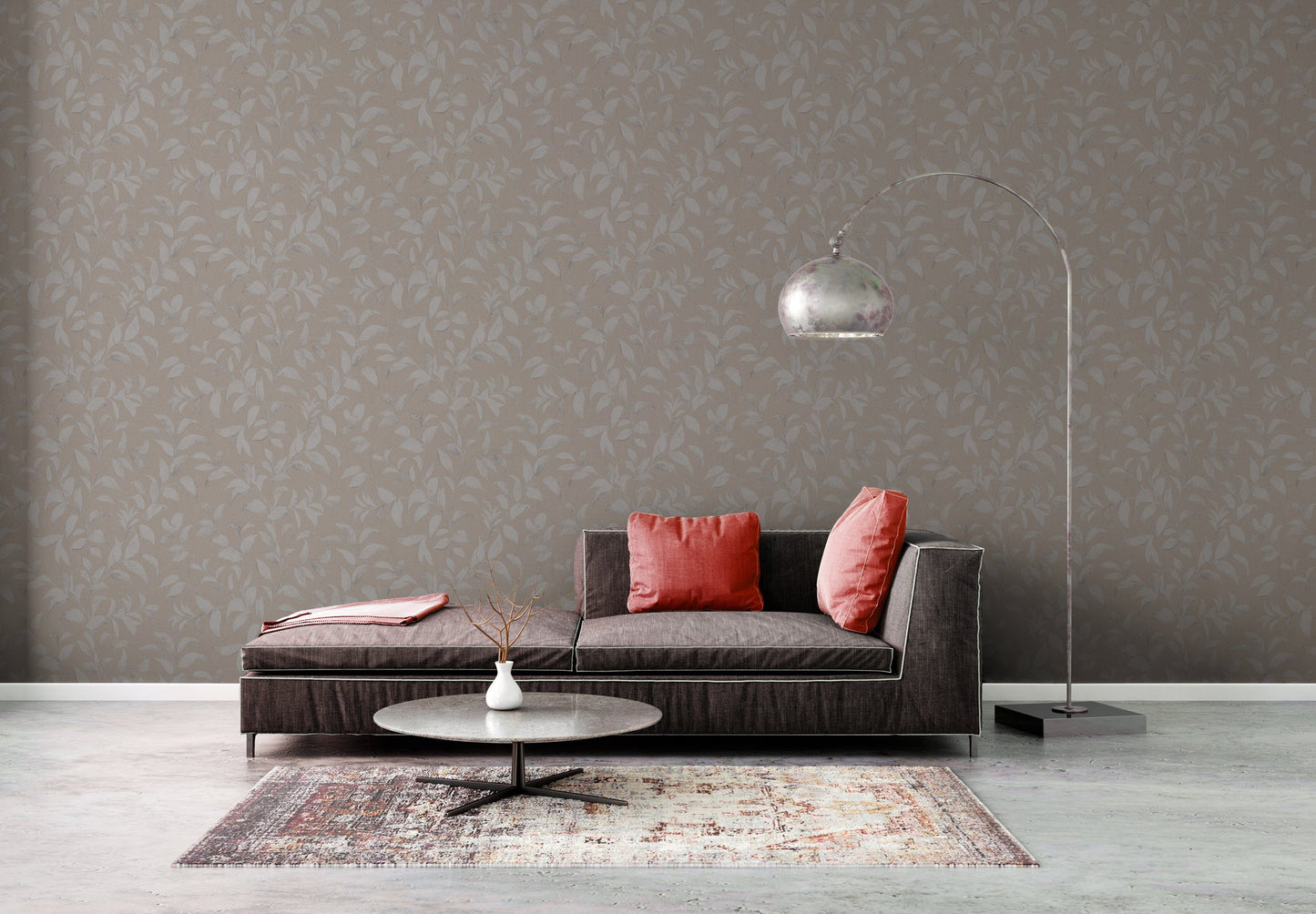 Livingwalls Premium Wall 2 Blätter Vliestapete Grau Silber 10,05 m x 0,53 m