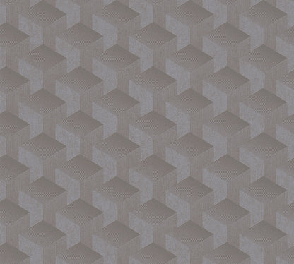 Livingwalls Premium Wall 2 Geometrische Vliestapete Grau 10,05 m x 0,53 m